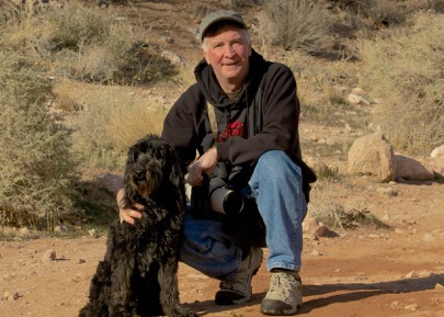 Jim Masure with his dog outside
