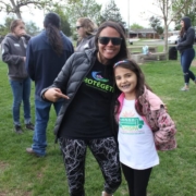 Conservation Colorado Field Organizer Finangi with her daughter celebrating CO Public Lands Day