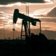 An oil rig silhouette