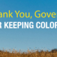 Elk with text: Thank you, Governor Polis for keeping Colorado wild
