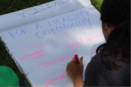 Writing out needs for a healthy community