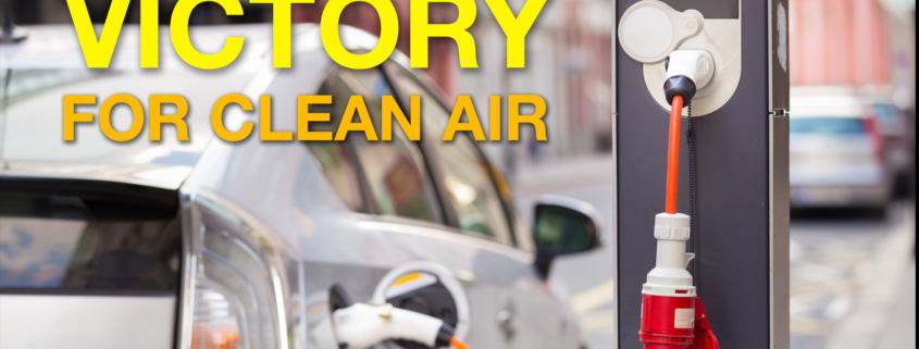 EV charging with "Victory for Clean Air" ZEV Standard