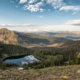 Beautiful lake in Colorado mountain landscape.