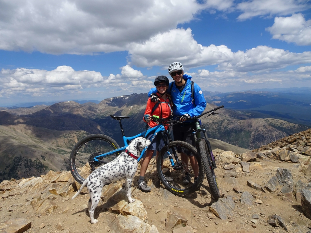 Beau Kiklis and Katherine mountain biking