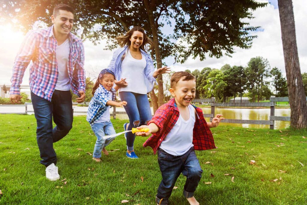 Photo of family in the park
