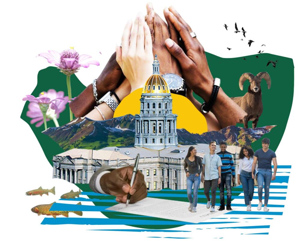 Collage showing the key elements of collaboration for progress